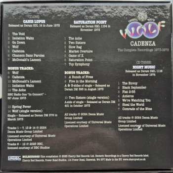 3CD/Dobozkészlet Darryl Way's Wolf: Cadenza (The Complete Recordings 1973-1974)