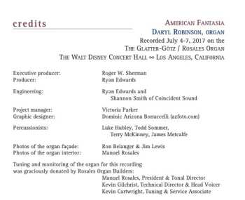 CD Daryl Robinson: American Fantasia