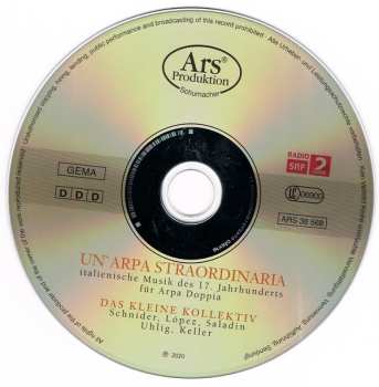 CD Das Kleine Kollektiv: Un'Arpa Straordinaria – Italienische Musik Des 17. Jahrhunderts Für Arpa Doppia