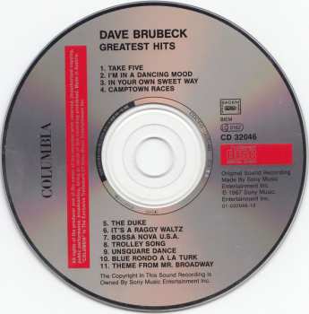 CD Dave Brubeck: Dave Brubeck's Greatest Hits