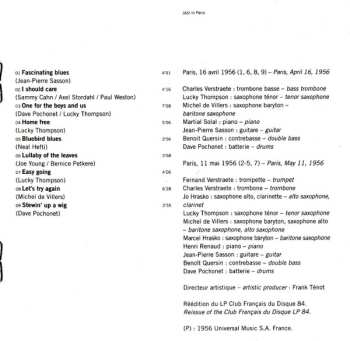 CD Lucky Thompson: Lucky Thompson With Dave Pochonet All Stars DIGI