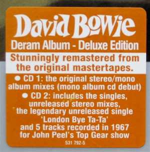 2CD David Bowie: David Bowie DLX