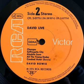 2LP David Bowie: David Live