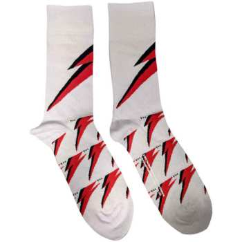 Merch David Bowie: David Bowie Unisex Ankle Socks: Flash (white) (uk Size 4 - 7) 36 - 42