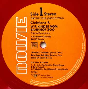 LP David Bowie: Christiane F. Wir Kinder Vom Bahnhof Zoo LTD