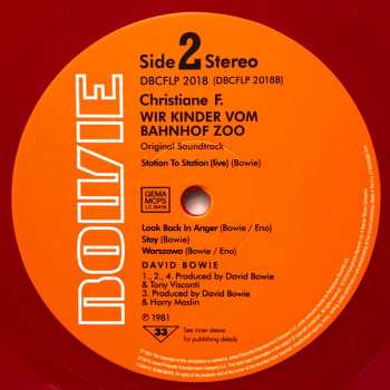 LP David Bowie: Christiane F. Wir Kinder Vom Bahnhof Zoo LTD