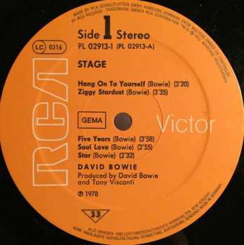2LP David Bowie: Stage