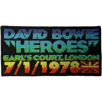 Merch David Bowie: Standard Woven Patch Heroes Earls Court