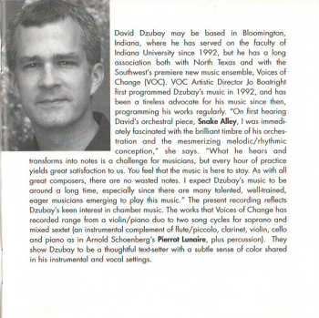 CD David Dzubay: Dancesing In A Green Bay (Chamber Music Of David Dzubay)