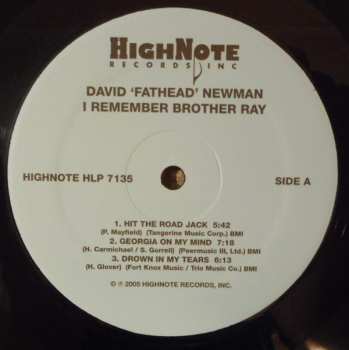 LP David "Fathead" Newman: I Remember Brother Ray