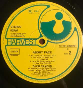 LP David Gilmour: About Face