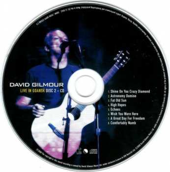 2CD/2DVD David Gilmour: Live In Gdańsk