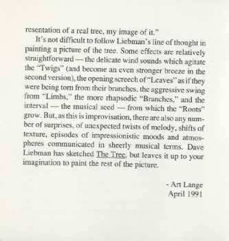 CD David Liebman: The Tree