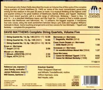 CD David Matthews: Complete String Quartets, Volume Five