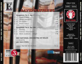 CD David Matthews: Symphonies Nos.2 & 6