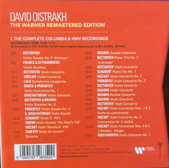 58CD/3DVD/Dobozkészlet David Oistrach: The Warner Remastered Edition - (The Complete Columbia & HMV Recordings / Premieres, Rarities & Live Performances)