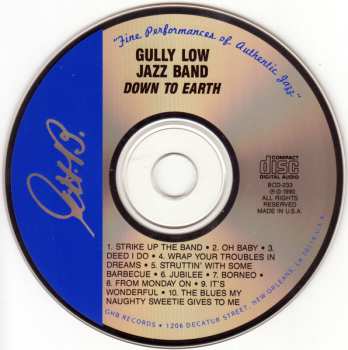 CD David Ostwald's Gully Low Jazz Band: Down To Earth