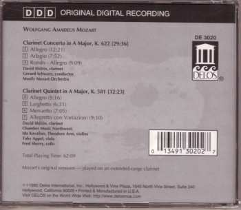 CD Wolfgang Amadeus Mozart: Clarinet Concerto In A Major K. 622 / Clarinet Quintet In A Major K. 581