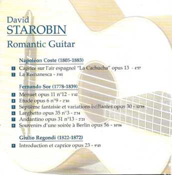 CD David Starobin: Romantic Guitar, Sor - Coste - Regondi