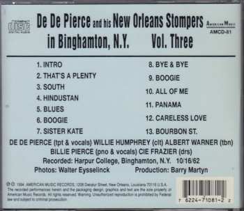 CD De De Pierce's New Orleans Stompers: In Binghamton N.Y. Vol. Three