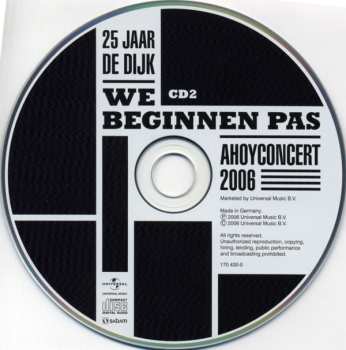 2CD De Dijk: 25 Jaar De Dijk - We Beginnen Pas - Ahoyconcert 2006