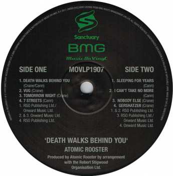 LP Atomic Rooster: Death Walks Behind You