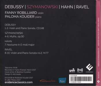 CD Claude Debussy: Debussy Szymanowski Hahn Ravel