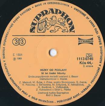 LP Dechová Hudba Supraphon: Hezky Od Podlahy - 50 Let České Lidovky (1)
