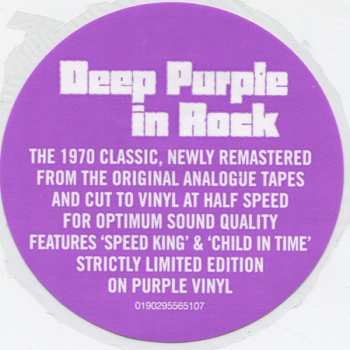LP Deep Purple: Deep Purple In Rock LTD | CLR