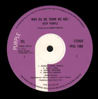 LP Deep Purple: Who Do We Think We Are