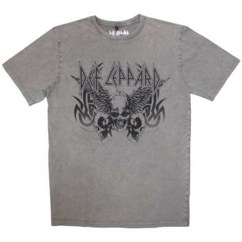 Merch Def Leppard: Stone Wash Póló Tribal Skull