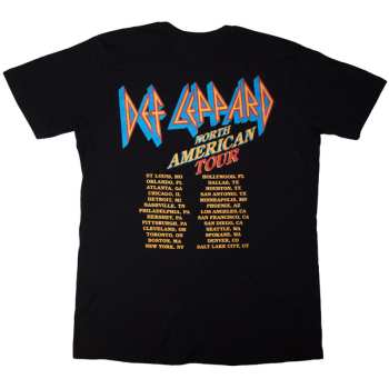 Merch Def Leppard: Def Leppard Unisex T-shirt: North American Tour (black) (back Print) (small) S