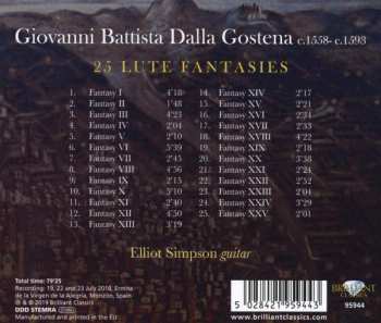 CD Giovanni Battista Della Gostena: 25 Lute Fantasies