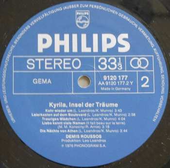 LP Demis Roussos: Kyrila - Insel Der Träume