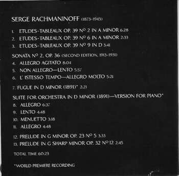 CD Denis Matsuev: Unknown Rachmaninoff