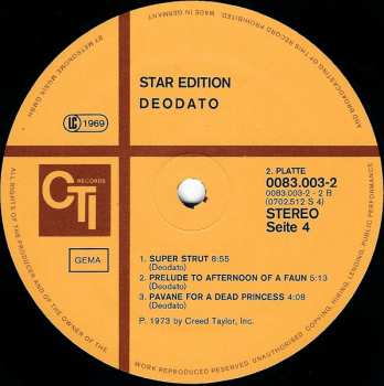 2LP Eumir Deodato: Star Edition