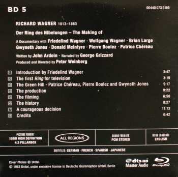 Dobozkészlet/5Blu-ray Richard Wagner: Der Ring Des Nibelungen