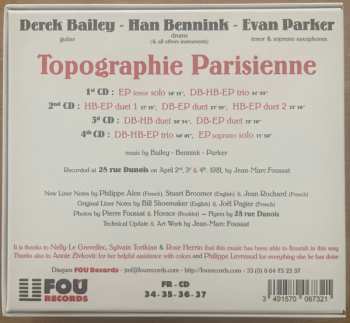 4CD/Dobozkészlet Evan Parker: Topographie Parisienne (Dunois, April 2nd, 3d & 4th, 1981)