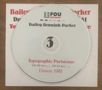 4CD/Dobozkészlet Evan Parker: Topographie Parisienne (Dunois, April 2nd, 3d & 4th, 1981)