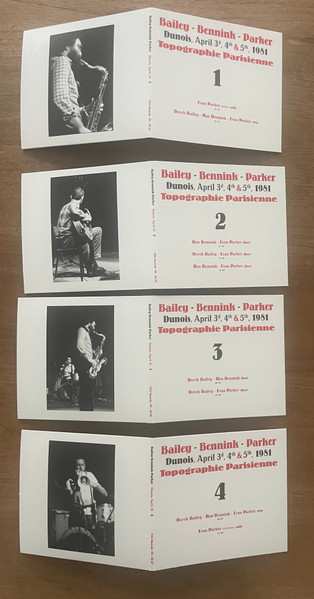 4CD/Dobozkészlet Evan Parker: Topographie Parisienne (Dunois, April 2nd, 3d & 4th, 1981)