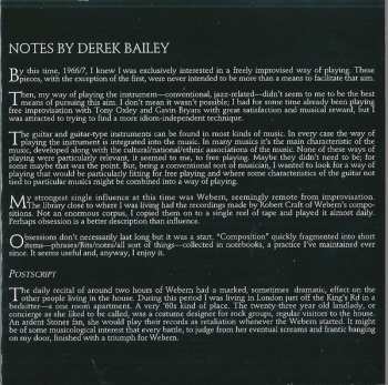 CD Derek Bailey: Pieces For Guitar