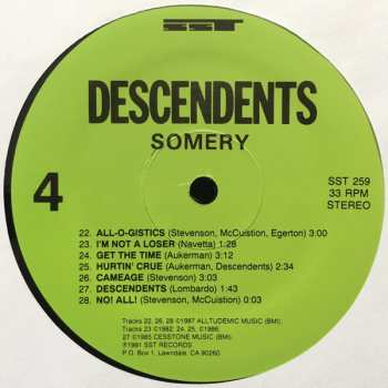 2LP Descendents: Somery
