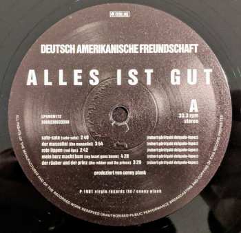 LP Deutsch Amerikanische Freundschaft: Alles Ist Gut