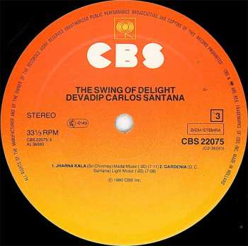 2LP Carlos Santana: The Swing Of Delight