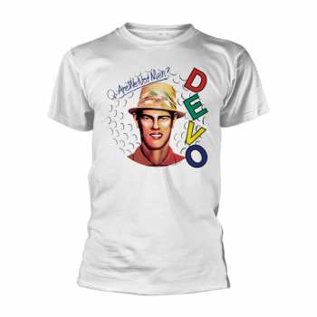 Merch Devo: Póló Are We Not Men? (white)
