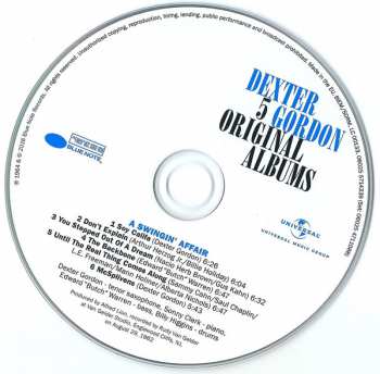 5CD/Dobozkészlet Dexter Gordon: 5 Original Albums