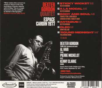 CD Dexter Gordon Quartet: Espace Cardin 1977