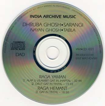 CD Dhruba Ghosh: Raga Yaman / Hemant