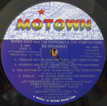 LP The Supremes: On Broadway (Original TV Sound Track)