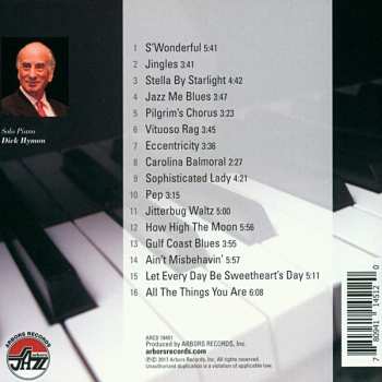 CD Dick Hyman: Solo At The Sacramento Jazz Festivals, 1983-1988